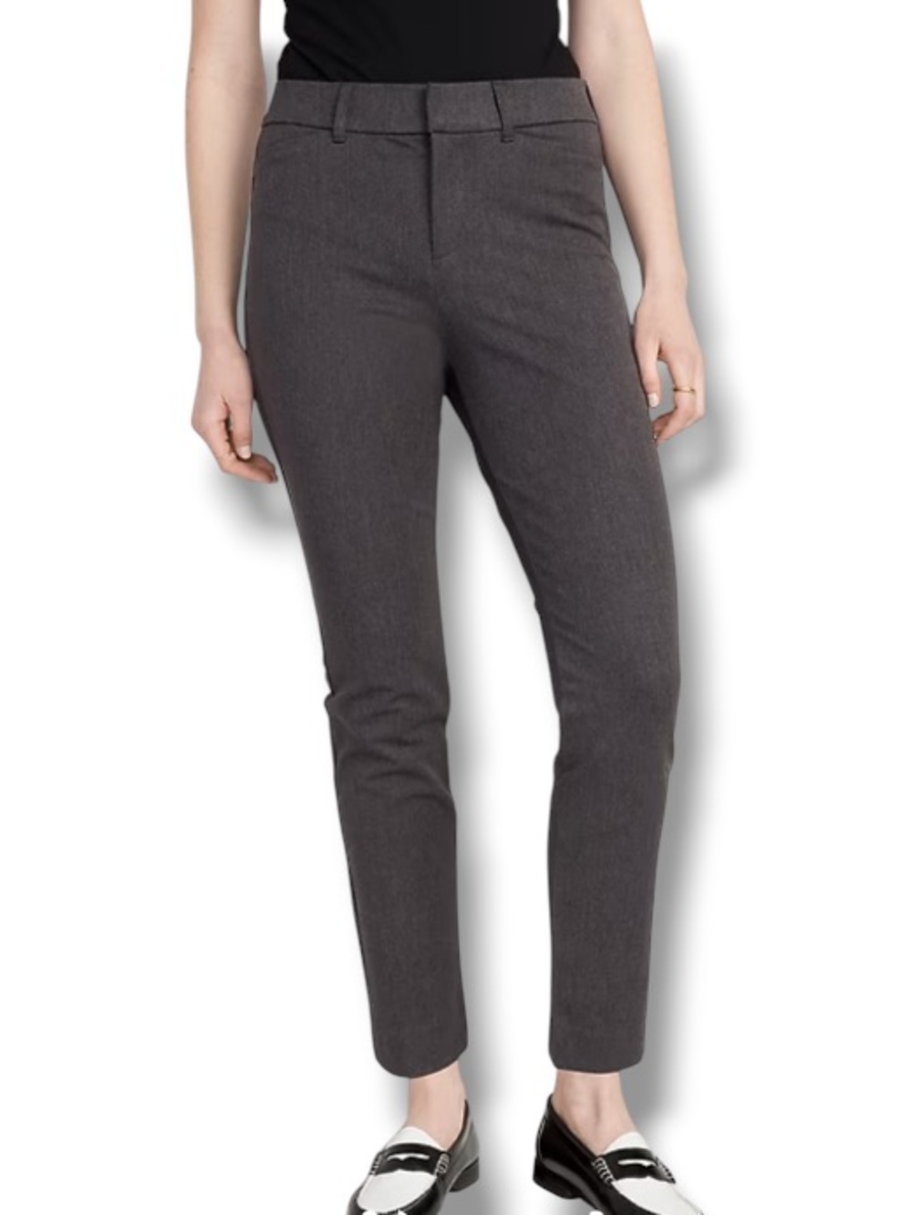 Old Navy Women’s Dark Heathered Gray High-Waisted Pixie Skinny Ankle Pants